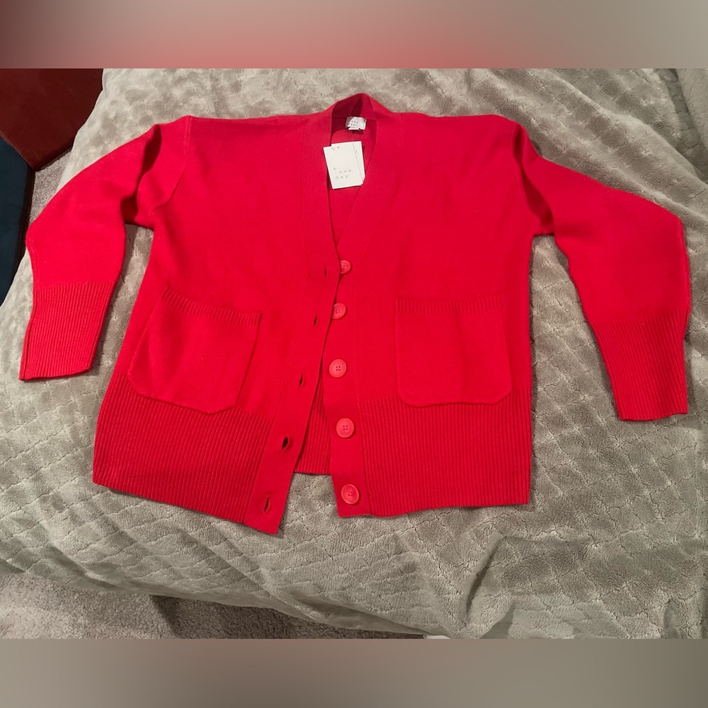 Red Cardigan. A New Day